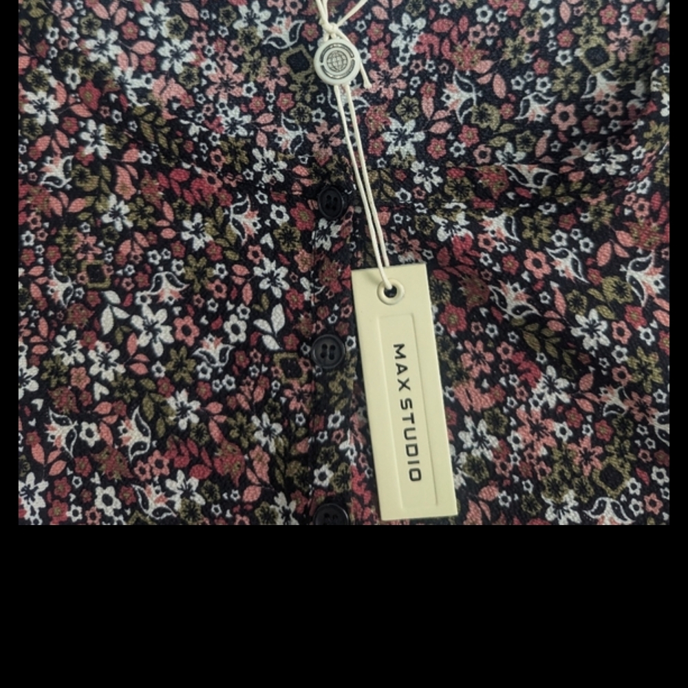 Max Studio Boho Floral Print Long Sleeve Top Cottagecore Size S* - Picture 10 of 16